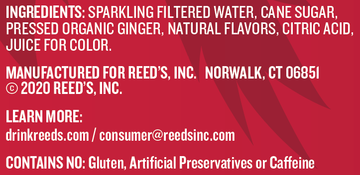 REED'S CRANBERRY GINGER ALE 24 PACK