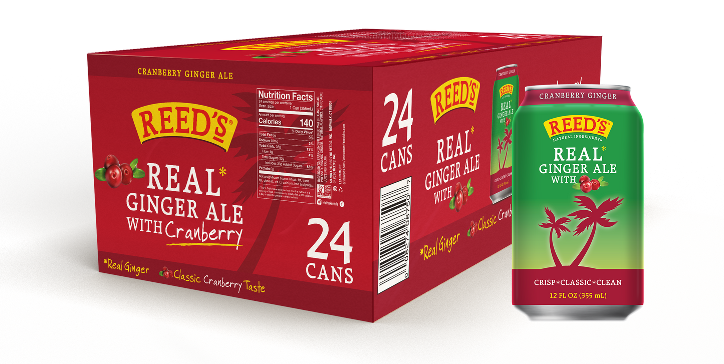 REED'S CRANBERRY GINGER ALE 24 PACK