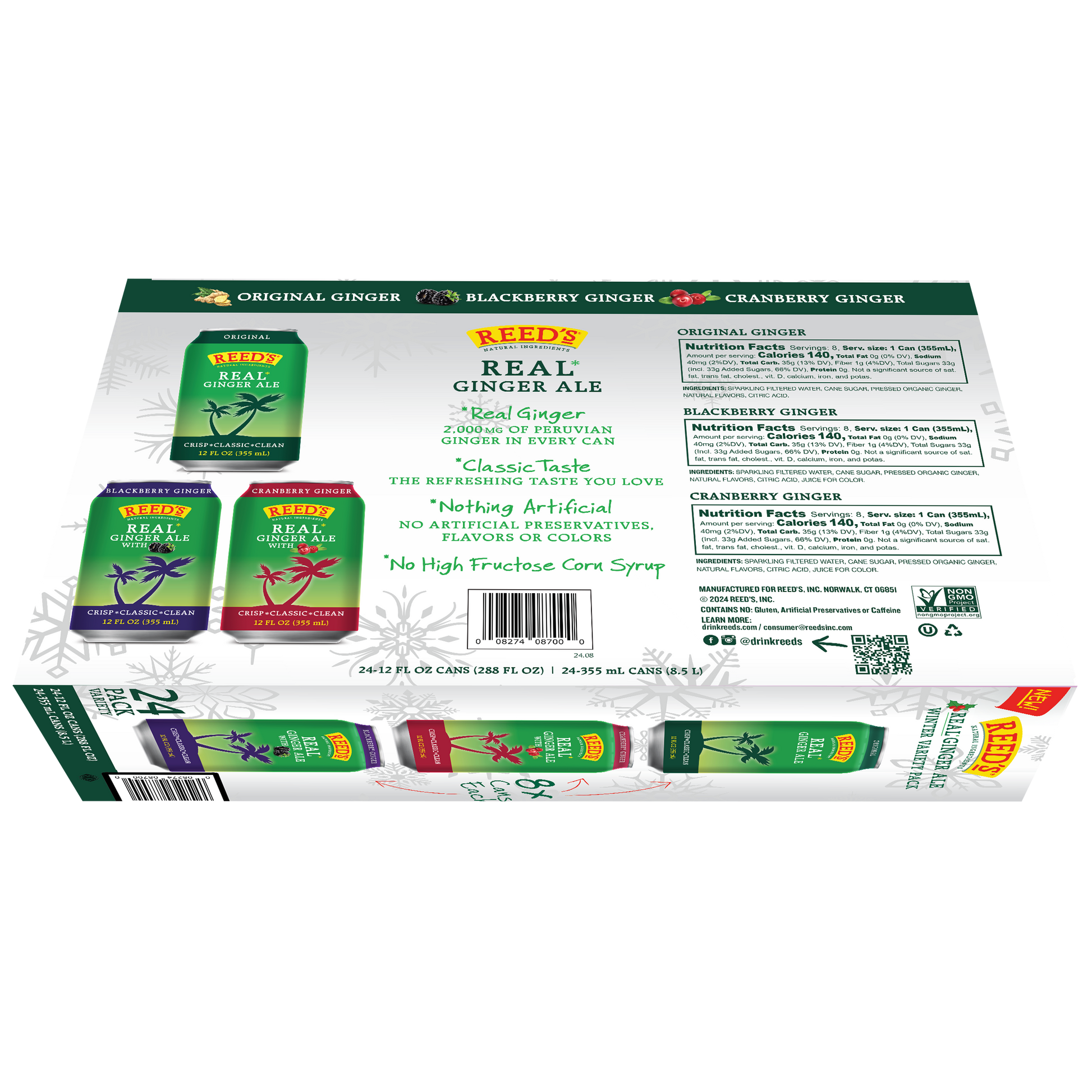 REED'S GINGER ALE VARIETY PACK