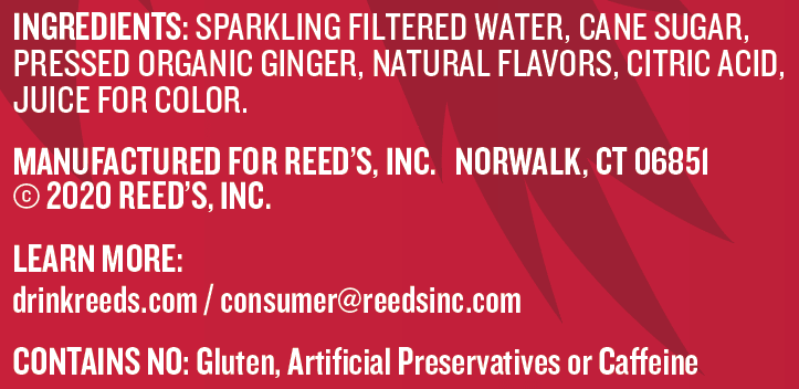 REED'S CRANBERRY GINGER ALE 24 PACK - Reed's Inc.