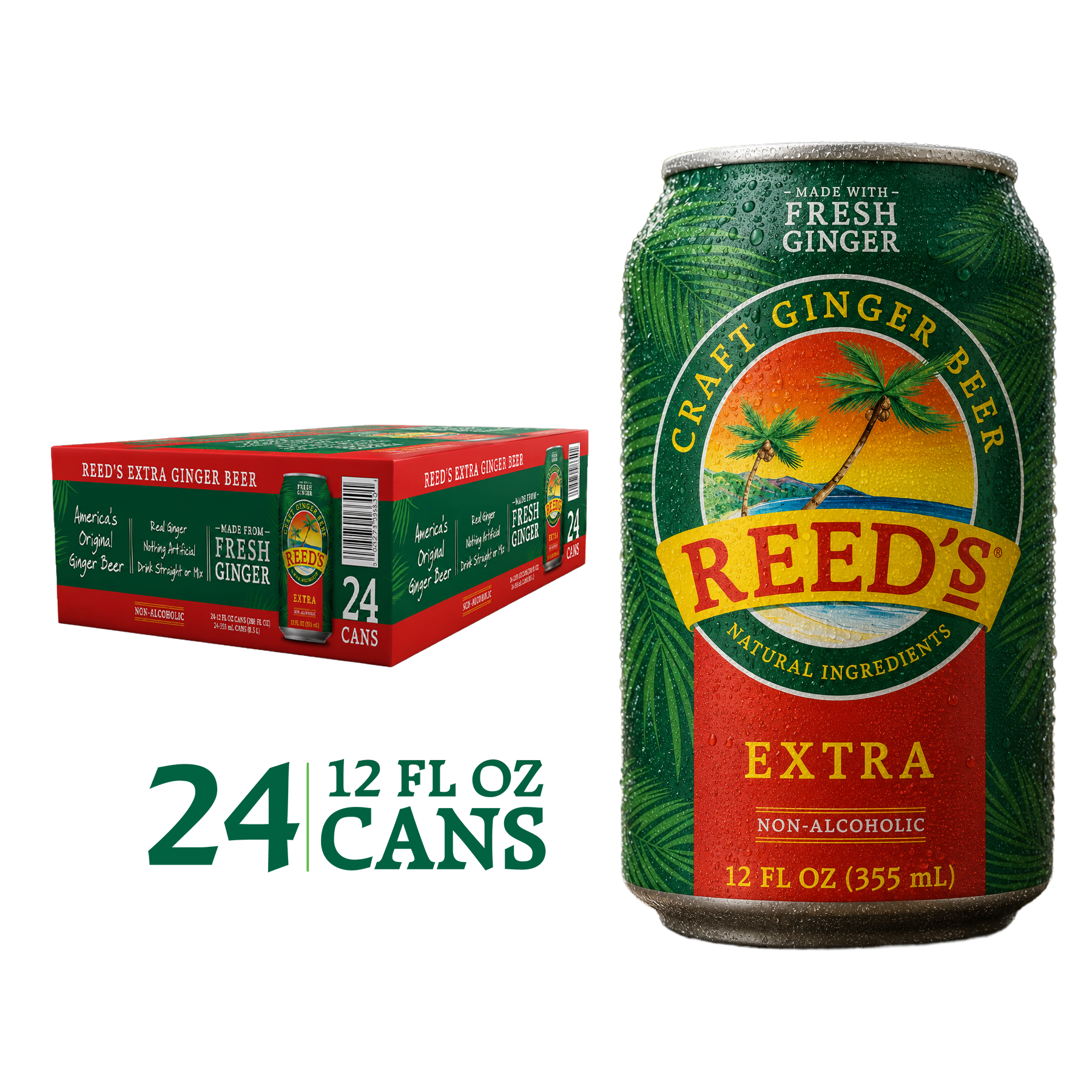 REED'S EXTRA GINGER BEER 24 PACK