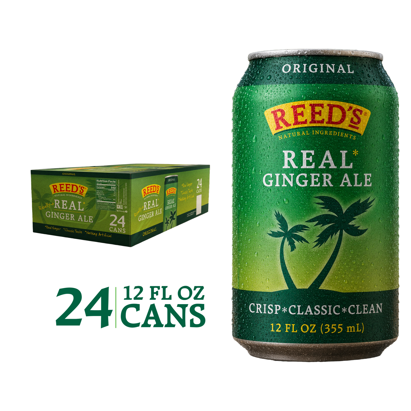 REED'S REAL GINGER ALE 24 PACK