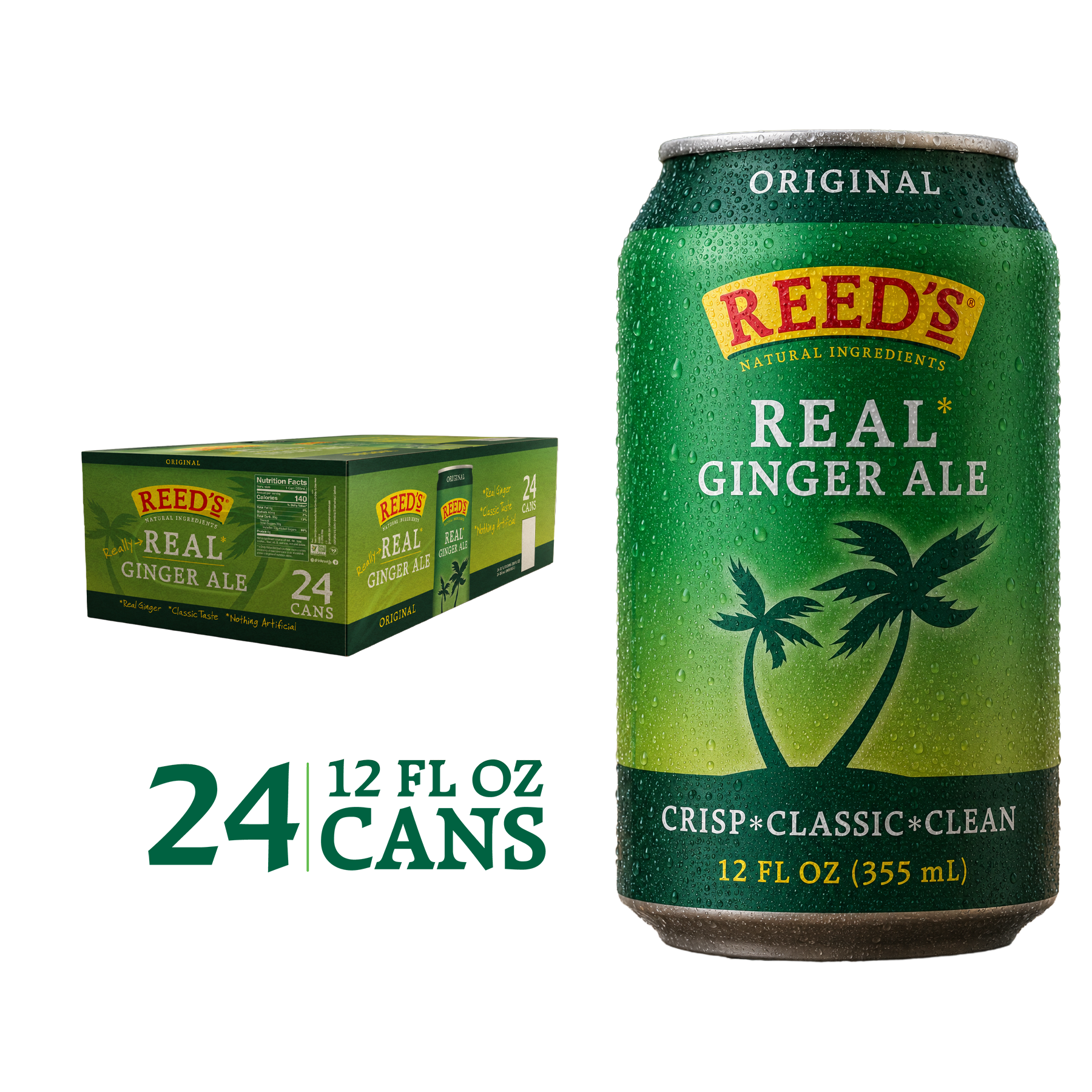 REED'S REAL GINGER ALE 24 PACK