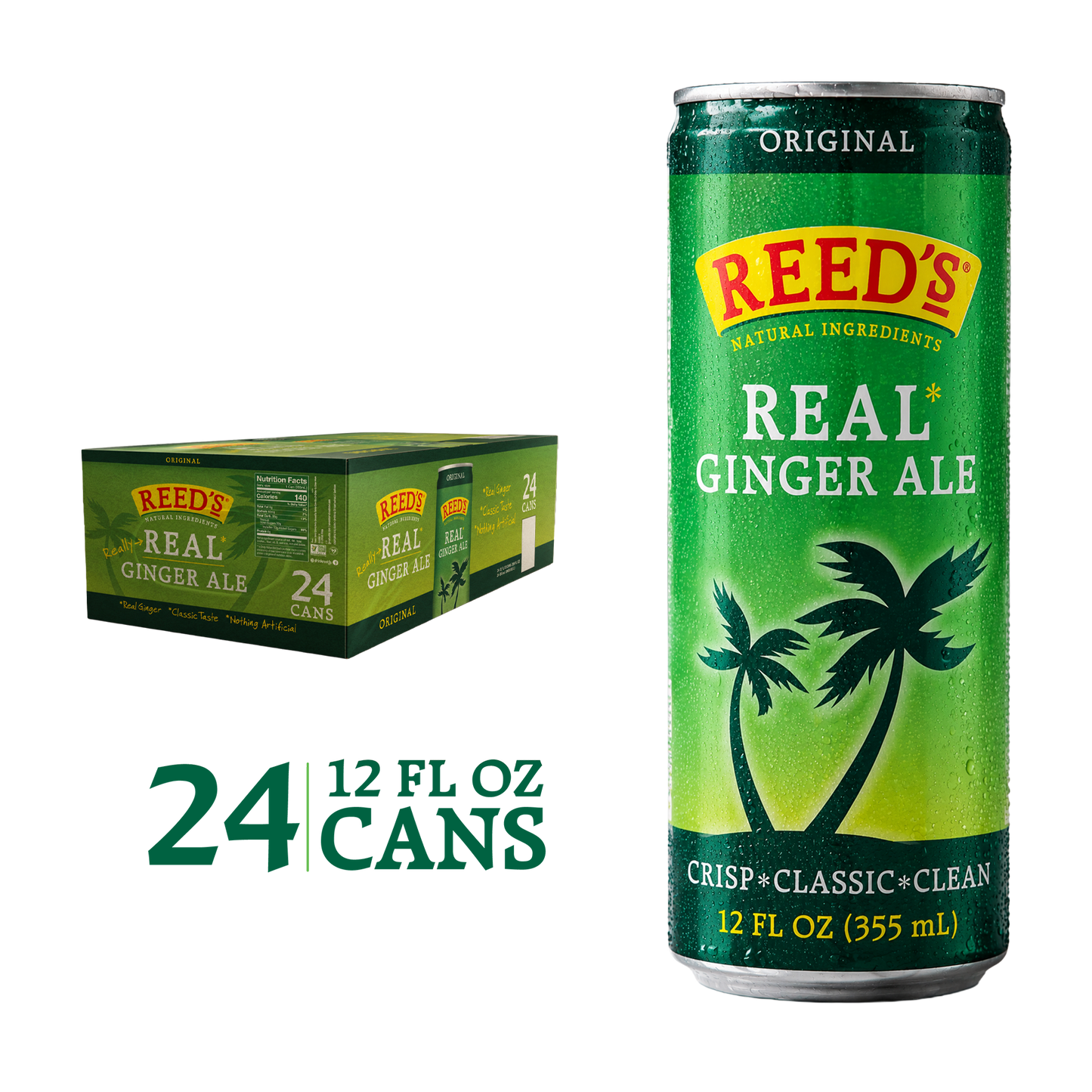 REED'S REAL GINGER ALE SLIM 24 PACK