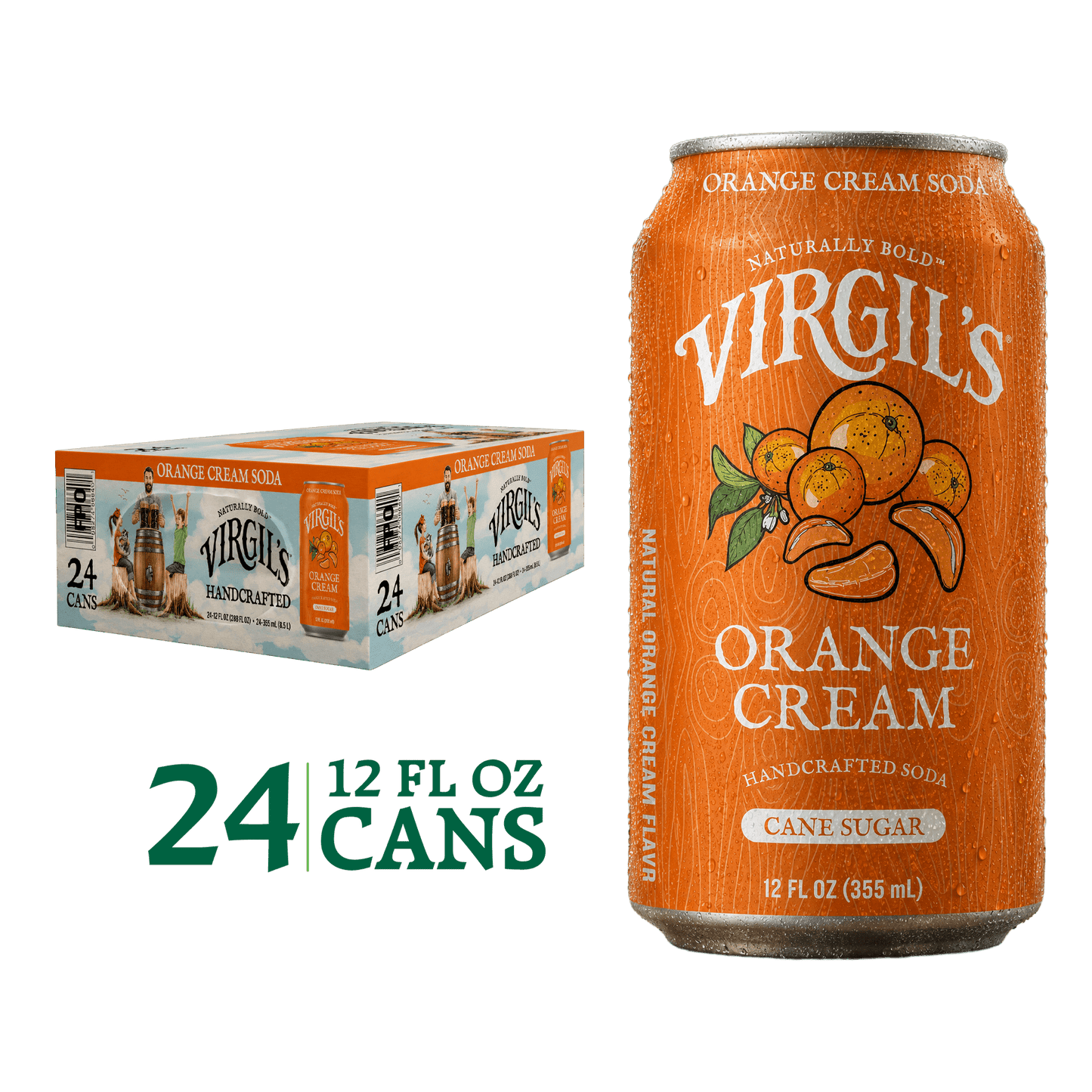 VIRGIL'S HANDCRAFTED ORANGE CREAM CANS
