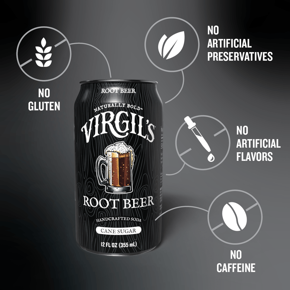 Virgil's Root Beer 24 Pack - Cans - Drink Virgil's – Reed's Inc.